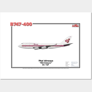 Boeing B747-400 - Thai Airways "Old Colours" (Art Print) Posters and Art